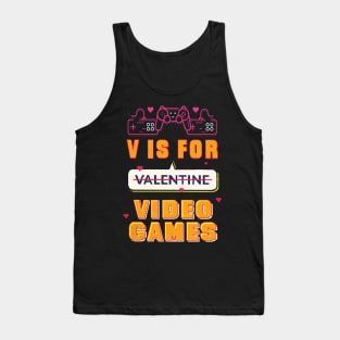 Funny Anti Valentines Single Video Game Lover Tank Top